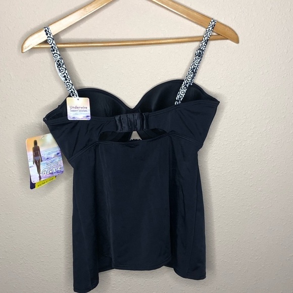 New Coco Rave Black Swim Top Women's Size M/L 34/36 C Cup - Picture 4 of 5